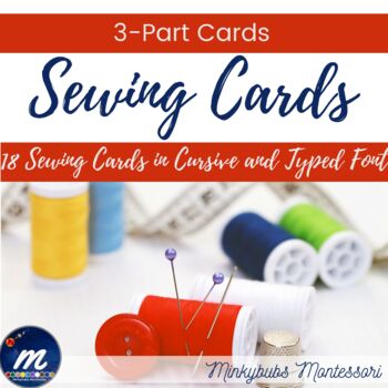 Preview of Sewing 3 Part Cards