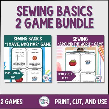Preview of Sewing Basics- 2 Game BUNDLE