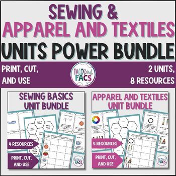 Preview of Sewing Basics + Apparel and Textiles Units Power Bundle