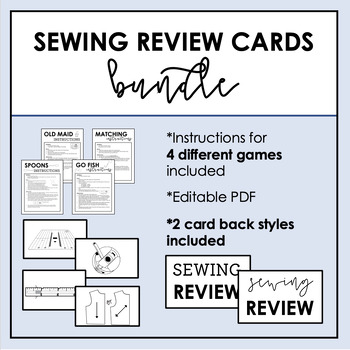 Preview of Sewing Review Card Games Bundle