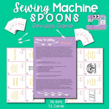 Preview of Sewing Machine Spoons Revision Game | Family and Consumer Science | FCS