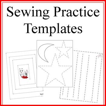 Preview of Sewing Practice Templates on a Sewing Machine