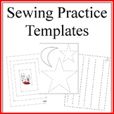 Sewing Practice Templates on a Sewing Machine