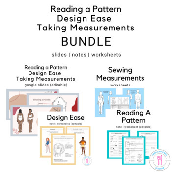 Preview of Sewing Reading a Pattern Taking Measurements And Design Ease For FCS Classrooms