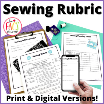 Preview of Hand or Machine Sewing Project Rubric | FCS | Family and Consumer Sciences