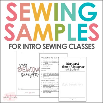 Preview of Sewing Techniques | FCS | Sewing Curriculum