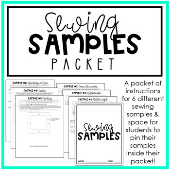 Preview of Sewing Samples Packet | Family Consumer Sciences | FCS