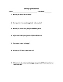 Sewing Skills Questionnaire for First Day of Class