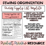 Sewing Supply List Template | Sewing & Apparel | Family Co