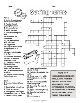 37++ Sewing terms crossword puzzle by janine ideas in 2021 