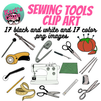Preview of Sewing Tools For Fashion Design and Home Economics Classes Clip Art