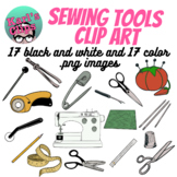 Sewing Tools Clip Art and Line Art