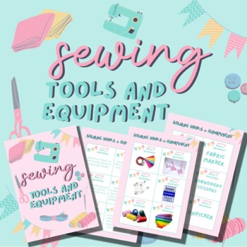 Preview of Sewing Tools and Equipment Match Up Activity + Worksheets | FCS