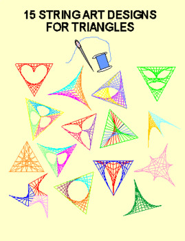 Preview of 15 String Art Designs for Triangles