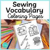 Sewing Vocabulary Coloring Pages for FACS