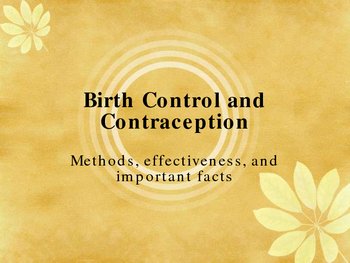 Preview of Sex Education - Birth Control and Contraception