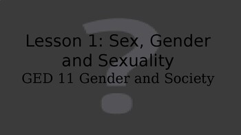 Preview of Sex, Gender and Sexuality