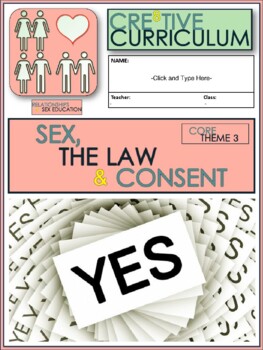 Preview of Sex the Law and Consent - Sex Education Work Booklet