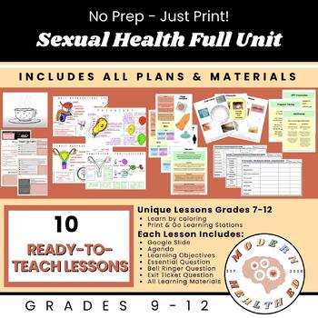 Preview of Sexual Health Unit Plans / No Prep / Sexuality / Sex Education / Health