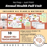 Sexual Health Unit Plans / No Prep / Sexuality / Sex Educa