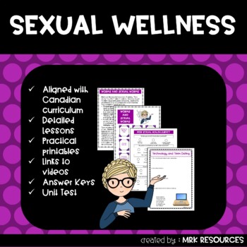 Preview of Sexual Wellness Grade 8 Health Unit