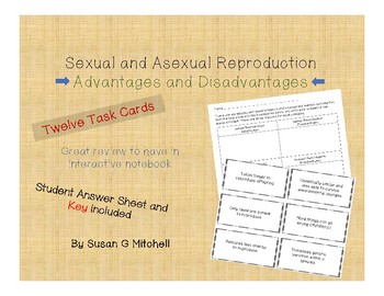 Preview of Sexual and Asexual Reproduction-Advantages and Disadvantages-Print and Digital