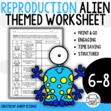 Sexual and Asexual Reproduction Alien Worksheet and Venn Diagram