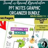 Sexual vs Asexual Reproduction-Notes and Graphic Organizer Bundle