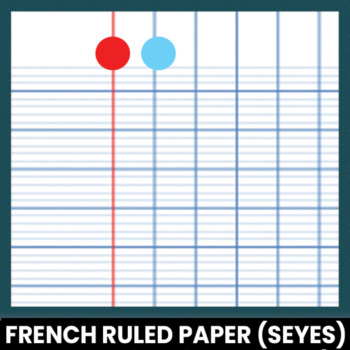 Preview of Seyes Notebook Paper - French Ruled Paper