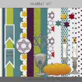 Shabbat Papers and Clip Art Digital Scrapbooking Supplies