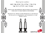 Shabbat Placemat Pack - Candles, Wine and Challah Printables!!