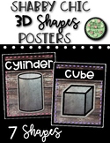 Shabby Chic 3D Shape Posters