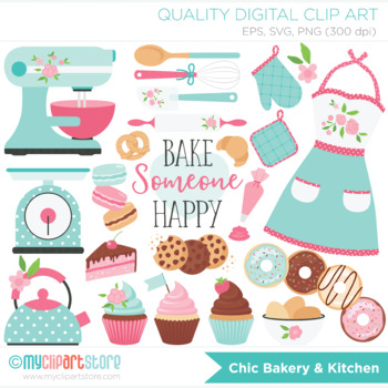 Cooking Tools Clipart, Cute Kitchen Items, Kitchen Tools, Chef, Bakery,  Baking Tools, Clipart, Clip Art, Commercial Use