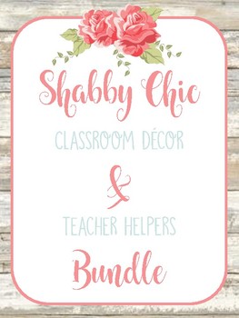 Preview of Shabby Chic Classroom Bundle