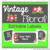Shabby Chic Editable Labels {Vintage Floral Design}