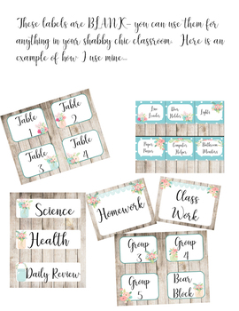 Preview of Shabby Chic Labels - Fully Customizable