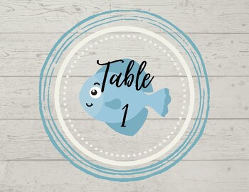 Preview of Shabby Chic Ocean Table Numbers