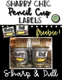 Shabby Chic Pencil Cup Labels