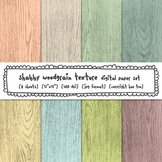 Shabby Woodgrain Digital Backgrounds, Rustic Wood Digital 