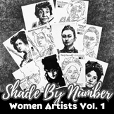 Shade By Number Art Activity, Women Artists Vol. 1, Early 