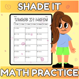 Shade It Math #4 Addition Coloring Worksheet Basic Math Facts Review Activity