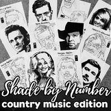 Shade by Number Art Activity, COUNTRY STARS, Sub and Early