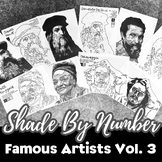 Shade by Number Art Activity, Famous Artists Vol. 3, Early