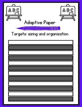 Preview of Shaded Lined Paper/Adaptive Paper