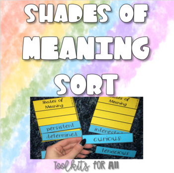 Preview of Shades Of Meaning Sort