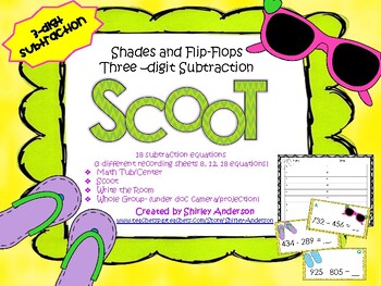Preview of Shades and Flip-flops: 3-digit subtraction Scoot