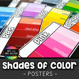 Descriptive Shades of Color Art Posters (Paint Swatch Design)