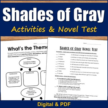 Preview of Shades of Gray Novel Test - PDF & Digital