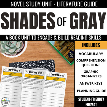 Preview of Shades of Gray by Caroline Reeder Novel Study: A Print & Use Book Unit