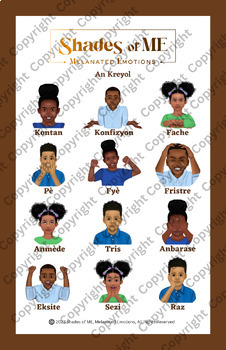 Preview of Shades of ME - Feelings Chart - Co-Ed (Kreyol)